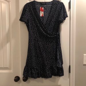Polka dot crosstie dress